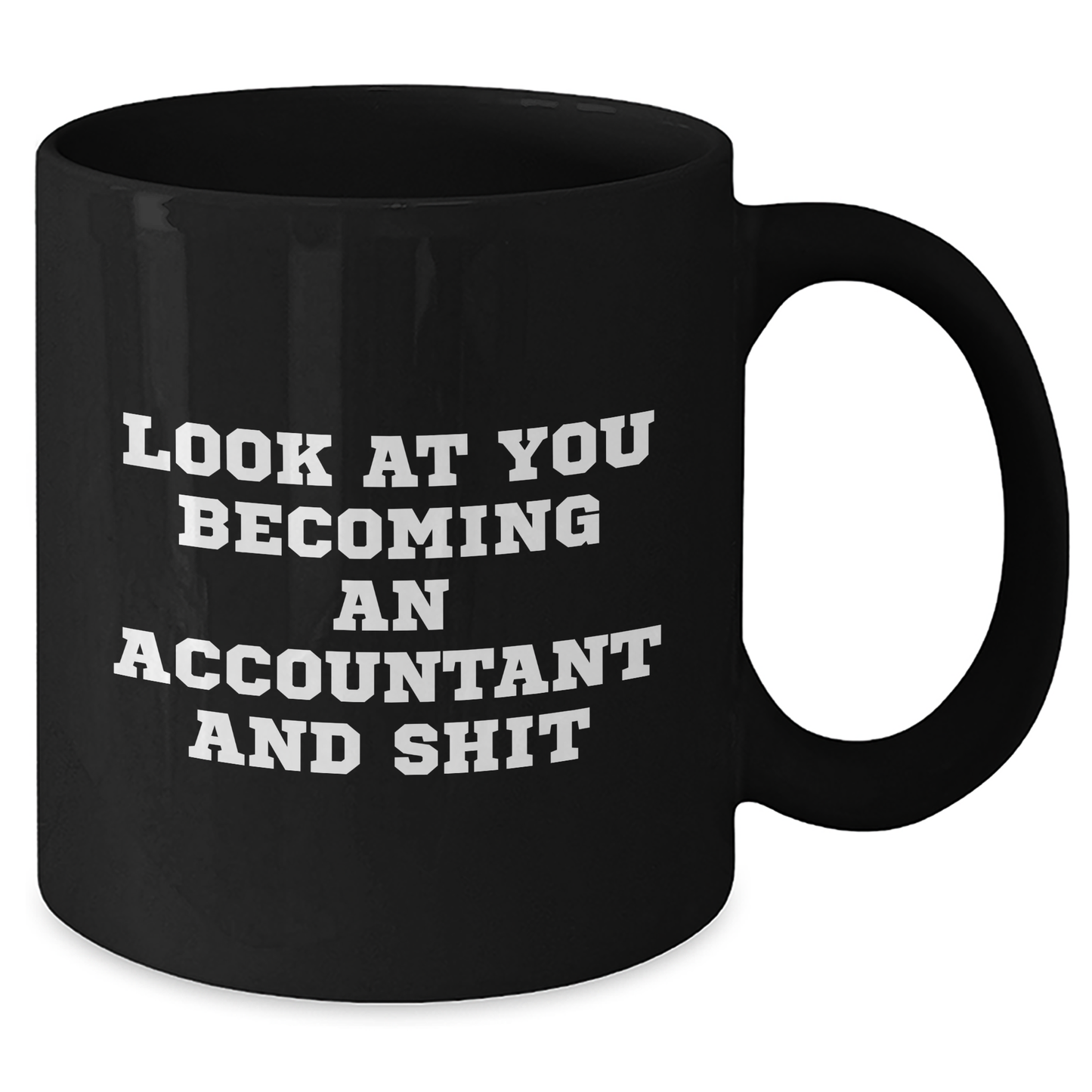 Funny Accountant Gifts: 'Look At You Becoming An Accountant And Shit' Black Coffee Mug, Gifts from Men, Gifts for Accountant, Unique Father's Day Unique Gifts - Additional