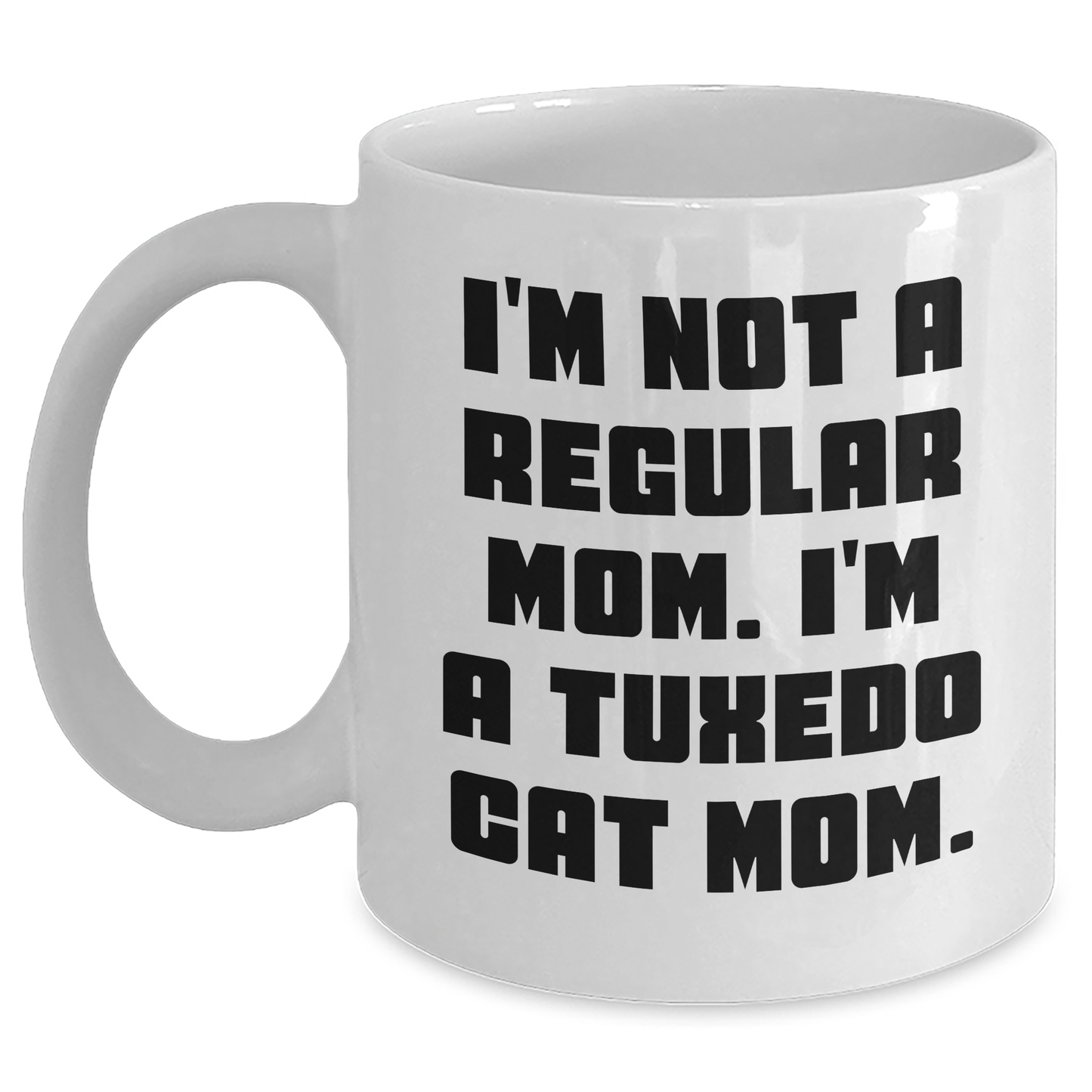 Funny Tuxedo Cat Mom Gifts for Men from Mom - White Coffee Mug for Graduation Unique Gifts - Main