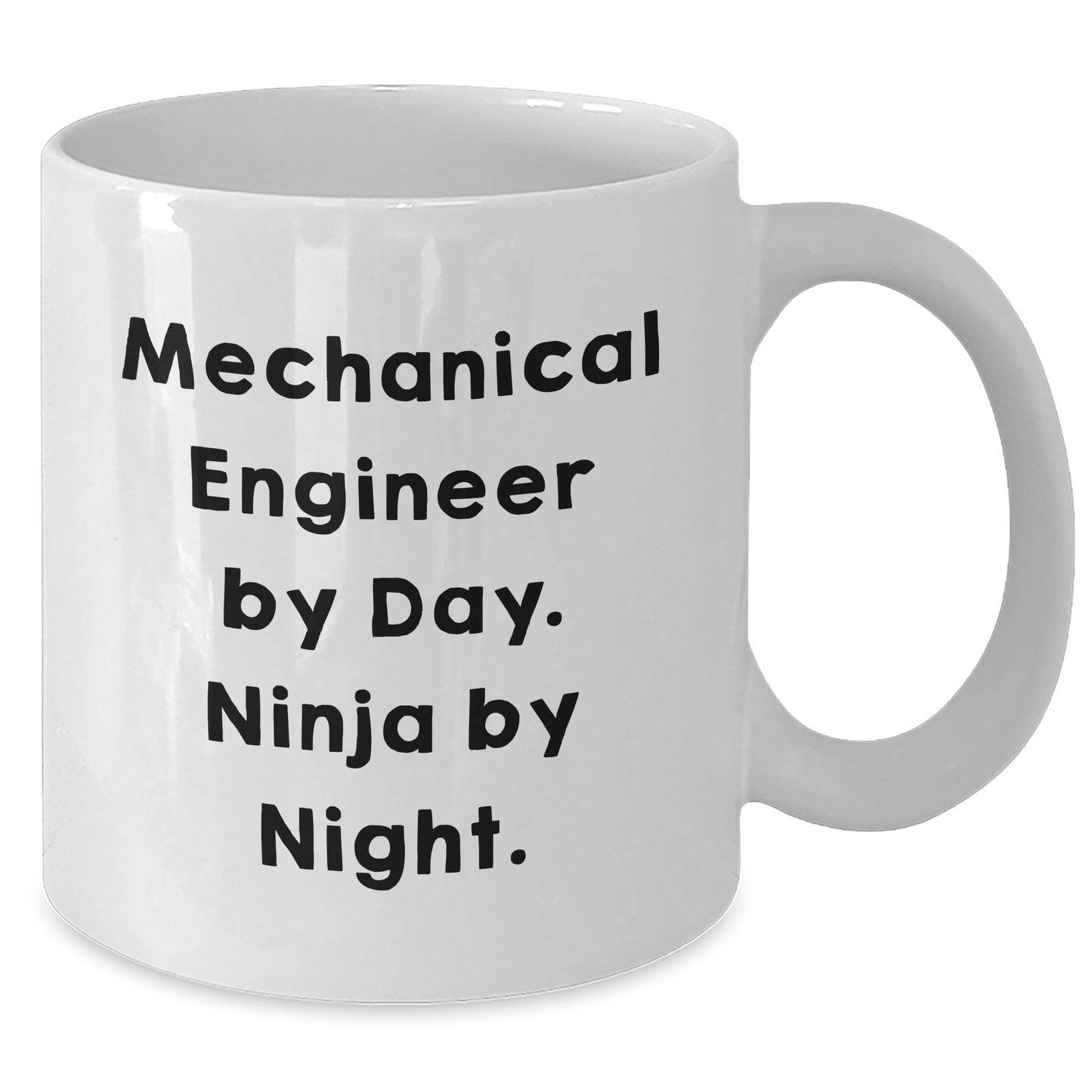 Mechanical Engineer Gifts, Funny White Coffee Mug, 'Mechanical Engineer By Day. Ninja By Night.' for Father's Day from Friends, Family, or Coworkers - Additional