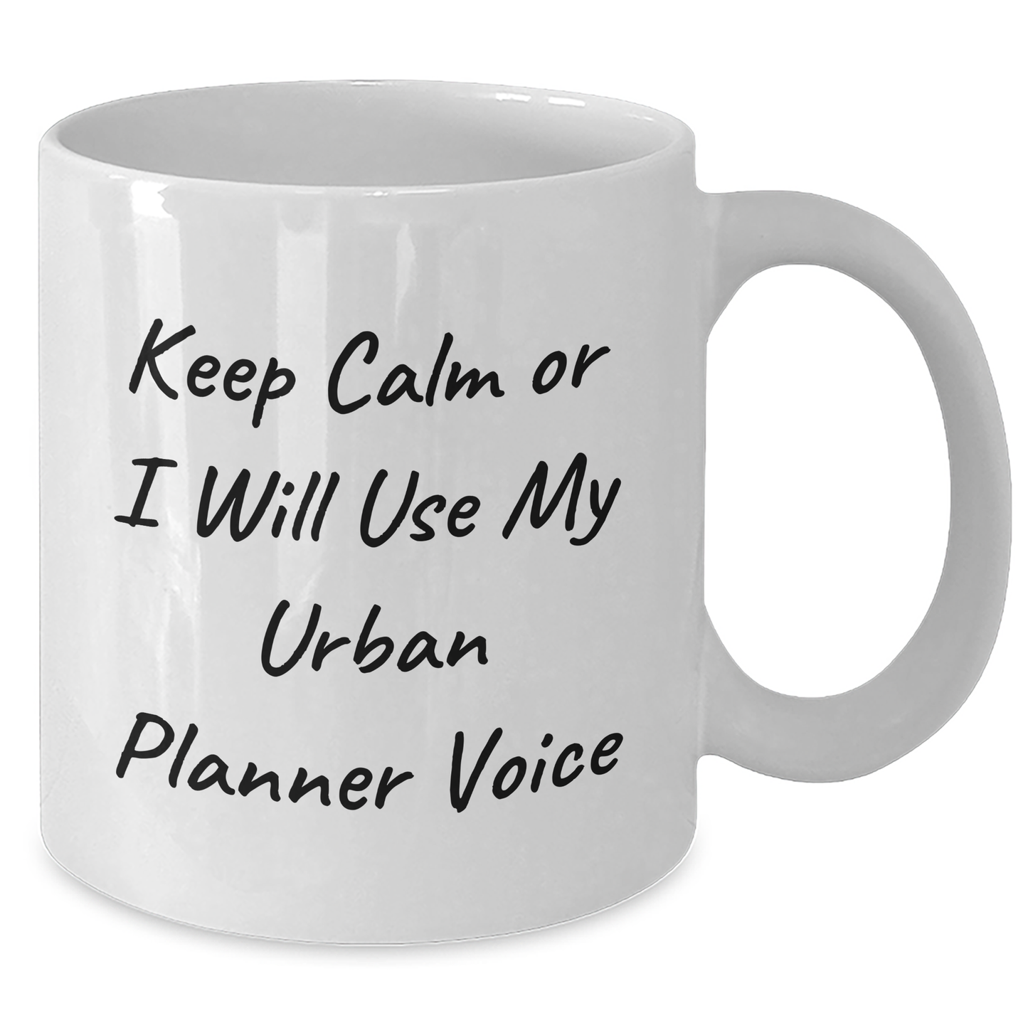 Urban Planner Gifts, Funny White Coffee Mug, 'Keep Calm Or I Will Use My Urban Planner Voice', Gifts from Men to Urban Planner, Unique Father's Day Unique Gifts - Additional