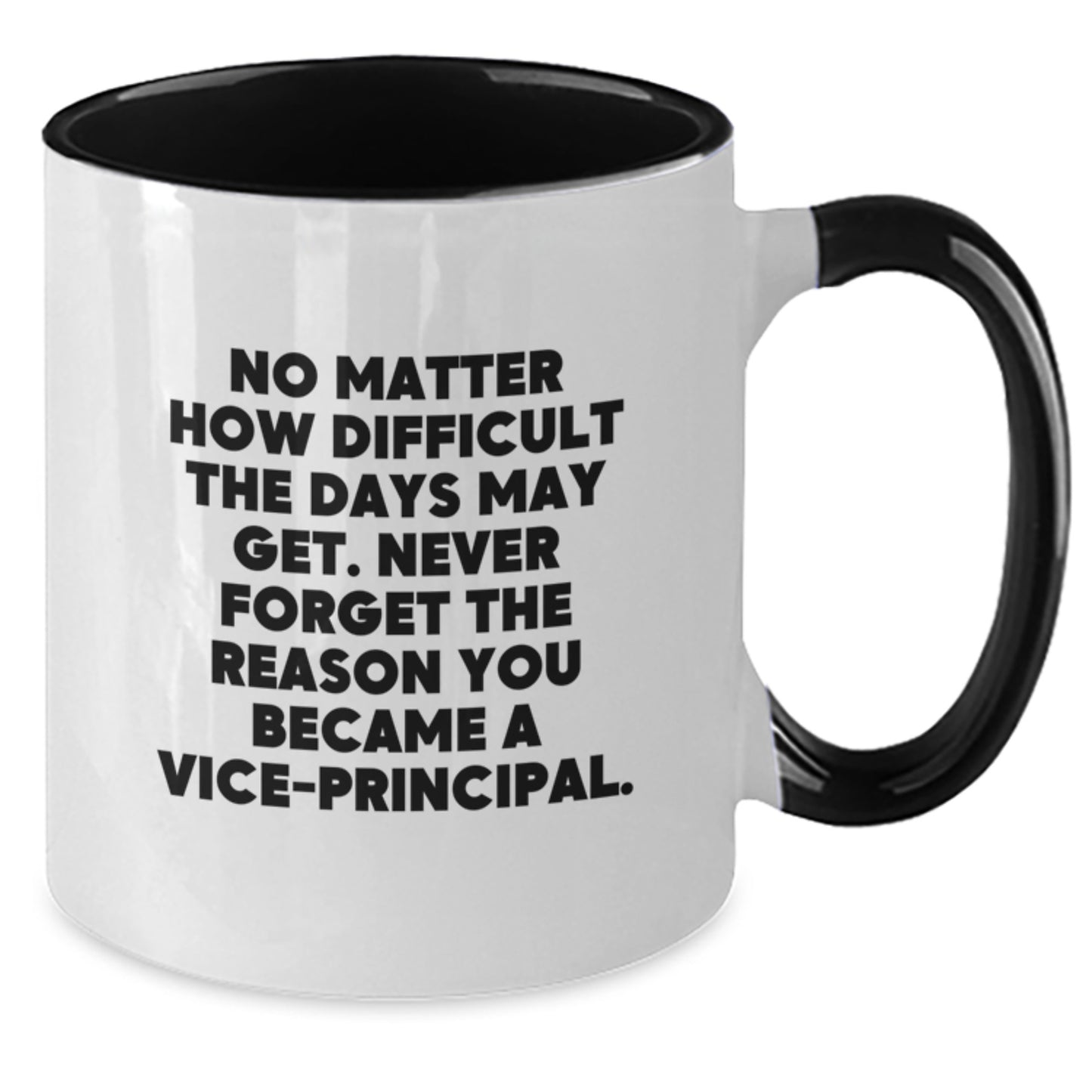Inspirational Vice-principal Gifts, Funny Quote Coffee Mug, Two Tone Mug for Graduation, Gifts from Friends, Vice-principal Appreciation, Vice-principal Motivation - Additional
