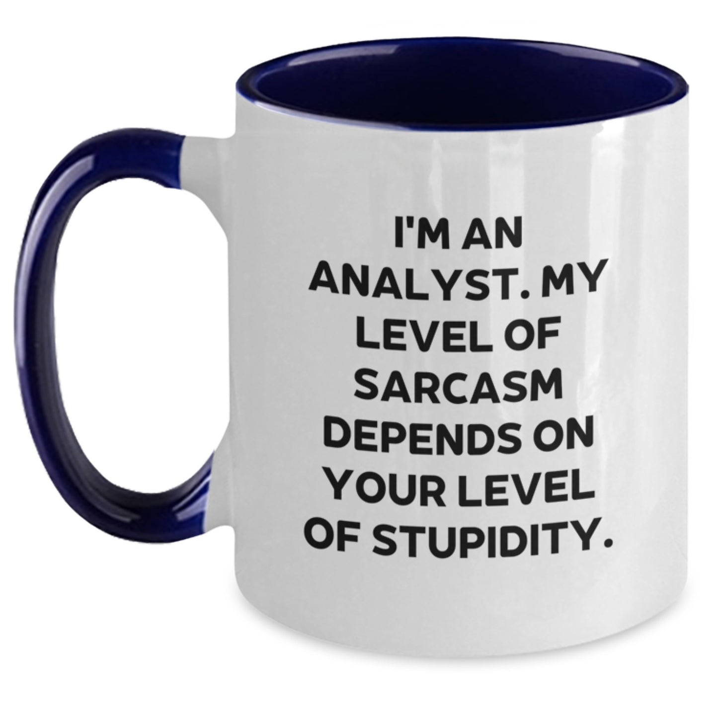 Funny Analyst Gifts for Graduation - I'm An Analyst, Two Tone Coffee Mug, Black, Red, Navy, or Pink - Main