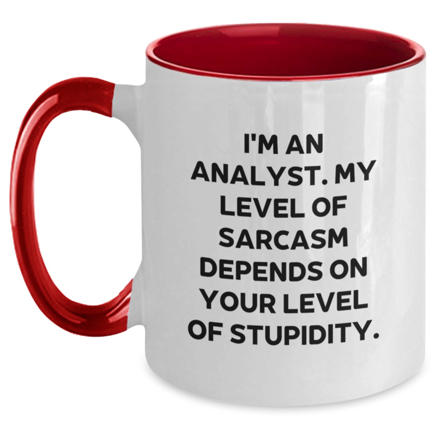 Funny Analyst Gifts for Graduation - I'm An Analyst, Two Tone Coffee Mug, Black, Red, Navy, or Pink - Main