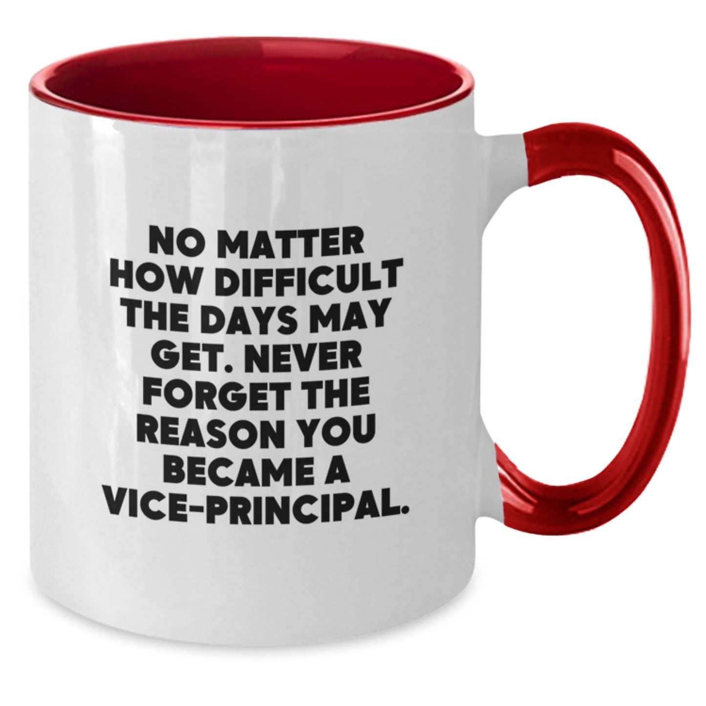 Inspirational Vice-principal Gifts, Funny Quote Coffee Mug, Two Tone Mug for Graduation, Gifts from Friends, Vice-principal Appreciation, Vice-principal Motivation - Additional