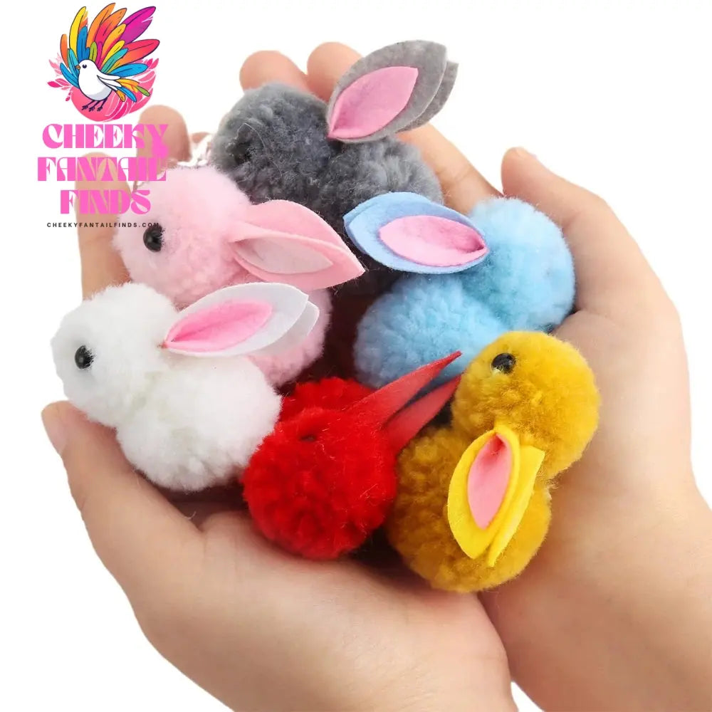 12/24PCS Easter Egg Mini Rabbit Plush Doll Blind Box Children's Cute Toys Holiday Decoration Birthday Gifts Animal Ornaments Cheeky Fantail Finds
