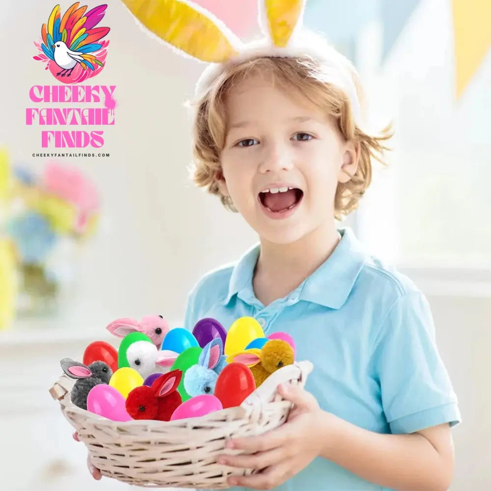 12/24PCS Easter Egg Mini Rabbit Plush Doll Blind Box Children's Cute Toys Holiday Decoration Birthday Gifts Animal Ornaments Cheeky Fantail Finds