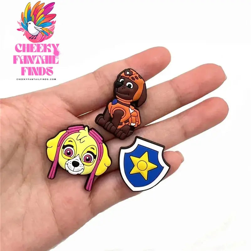 12pcs Paw Patrol Pvc Shoe Charms Anime Cartoon Shoe Buckle decorated pvc Animal Dog series shoe charm best-selling designer Cheeky Fantail Finds