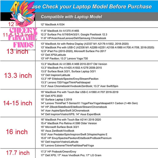 13 13.3 14 15 16 inch Laptop Bag Case for Macbook Air Pro M1 A2442 2022 2021 2020 Notebook Handbag Waterproof Briefcase Sleeve Cheeky Fantail Finds