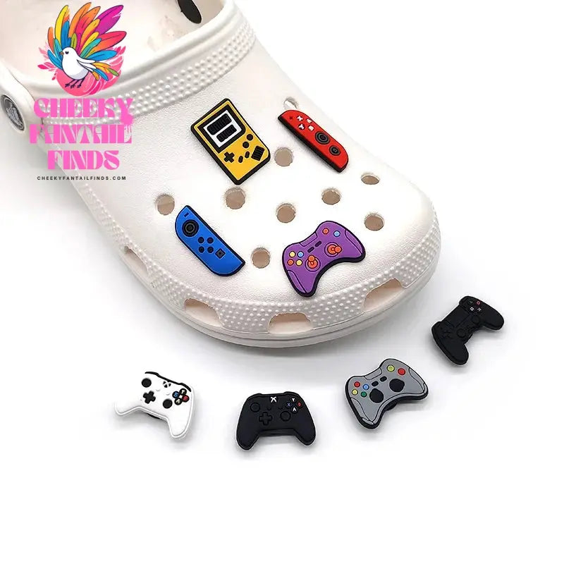 13PCS Set Fashion Game Style Shoe Charms Women Men Decoration Cute Game Controller Shoe Accessories Sandal Buckle Pins for Clog Cheeky Fantail Finds