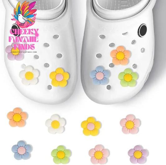 14pcs Flower Charms Cute Shoe Charms Accessories Shoe Decoration Daisy Shoes Pins Gift for Kids Girl Adults Woman Birthday Party Cheeky Fantail Finds