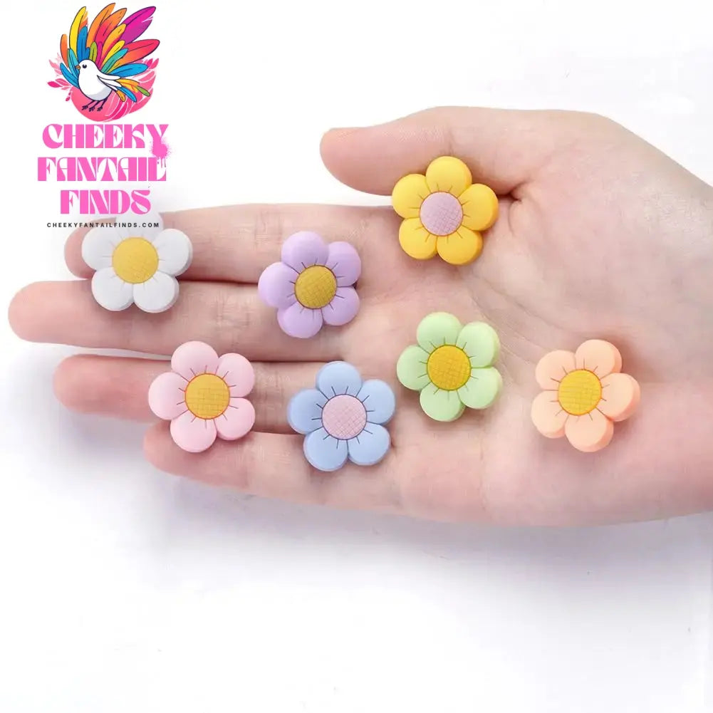 14pcs Flower Charms Cute Shoe Charms Accessories Shoe Decoration Daisy Shoes Pins Gift for Kids Girl Adults Woman Birthday Party Cheeky Fantail Finds