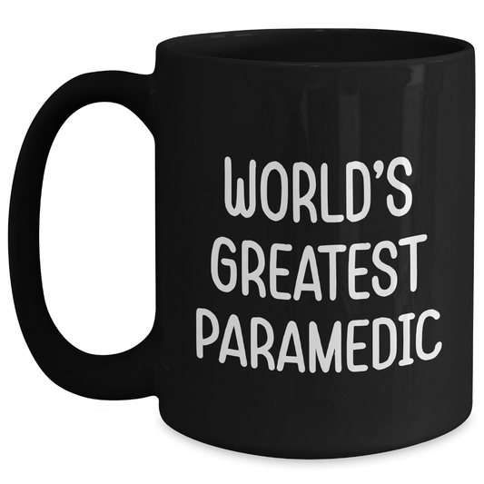 World's Greatest Rescue Worker Funny Black Coffee Mug, Gifts for Rescue Workers, Graduation Unique Gifts from Family and Friends - Main