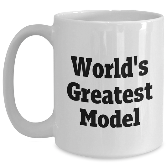 Funny World's Greatest Model Gifts for Men from, Unique White Coffee Mugs for Father's Day - Main