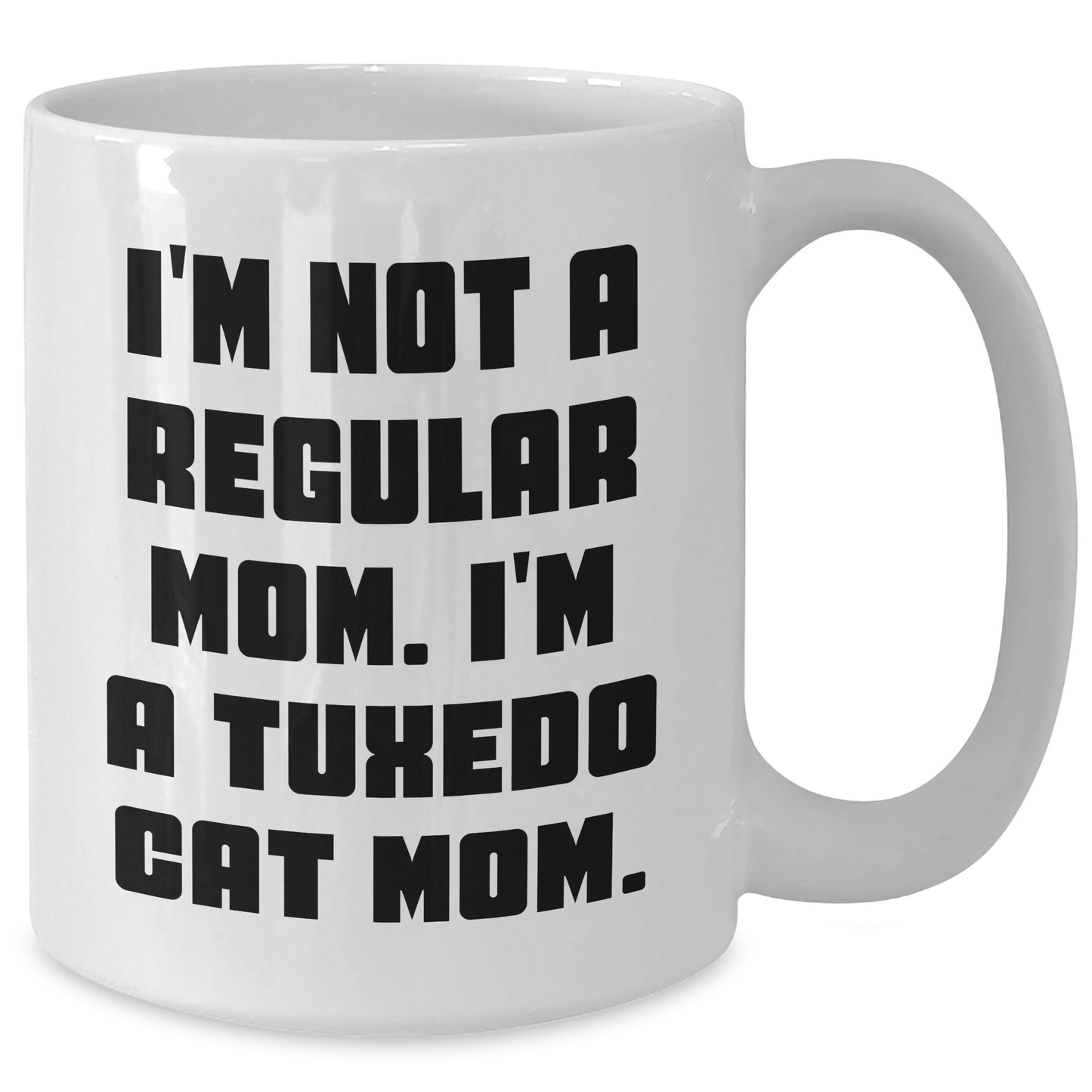Funny Tuxedo Cat Mom Gifts for Men from Mom - White Coffee Mug for Graduation Unique Gifts - Additional