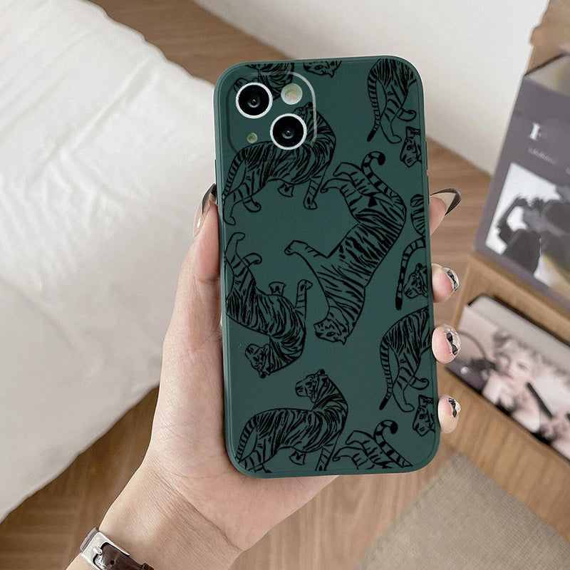 Tiger Graphic Silicone Phone Case For IPhone 14, 13, 12, 11 Pro Max, XS Max, X, XR, 8, 7, 6, 6S Mini, Plus, 2022 SE, Gift For Birthday, Girlfriend, Boyfriend, Friend