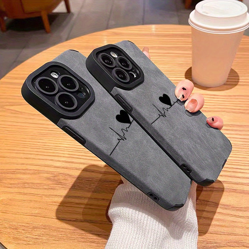 Luxury Shockproof Heart Pattern Design Shockproof Slim Protective Case Anti-Fall Sleeve Phone Case Camera Lens All Inclusive Phone Soft Case For IPhone15 Pro Max/Pro/11/ 12/13/14/X/XR/Xs/Plus/Pro/Pro Max Series