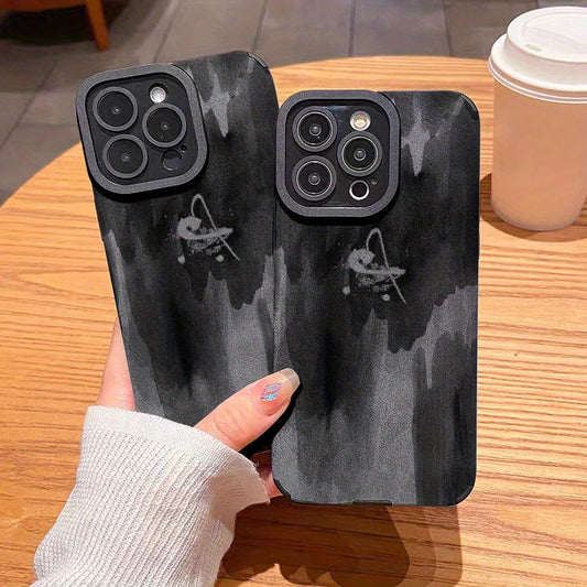 Luxury Shockproof Faux Leather Purple Heart Pattern Design Shockproof Slim Protective Case Anti-Fall Sleeve Phone Case Camera Lens All Inclusive Protecion Phone Soft Case For IPhone15 Pro Max/Ultra 11/ 12/13/14/X/XR/Xs/Plus/P