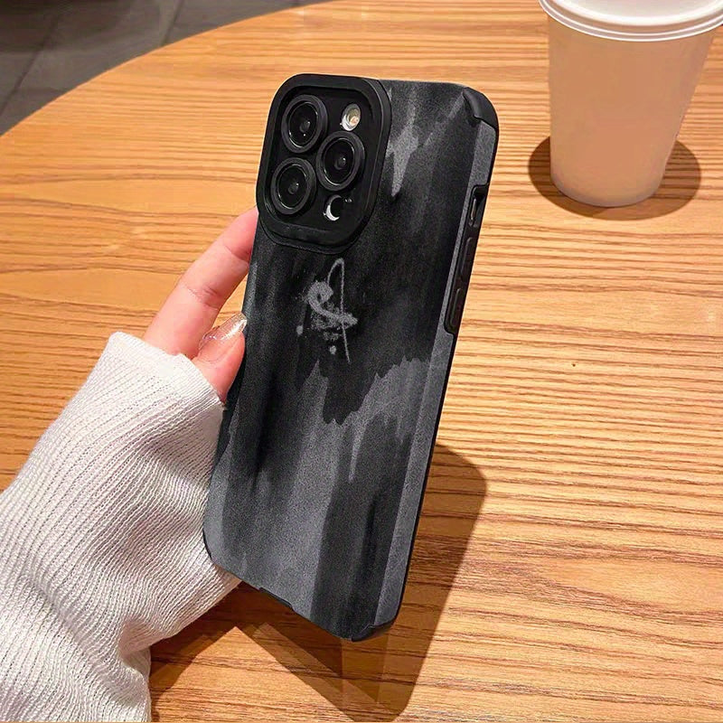 Luxury Shockproof Faux Leather Purple Heart Pattern Design Shockproof Slim Protective Case Anti-Fall Sleeve Phone Case Camera Lens All Inclusive Protecion Phone Soft Case For IPhone15 Pro Max/Ultra 11/ 12/13/14/X/XR/Xs/Plus/P