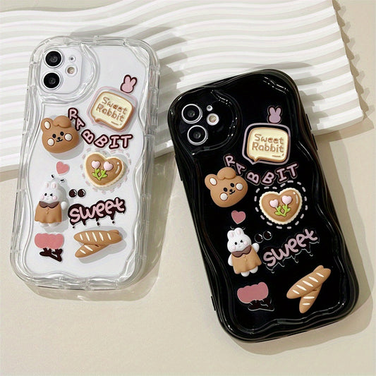 Cute 3D Rabbit Doll Soft Drop Resistant And Shockproof Silicone Phone Case Suitable For Redmi 12 12C A1 10C 10 10A 9 9A 9C 9T Note 12 12s 11s 10s 11 10 9s 9 Pro K30 Xiaomi 11 12 Poco X3 F3 M4 Pro Lite TPU Protective Cover