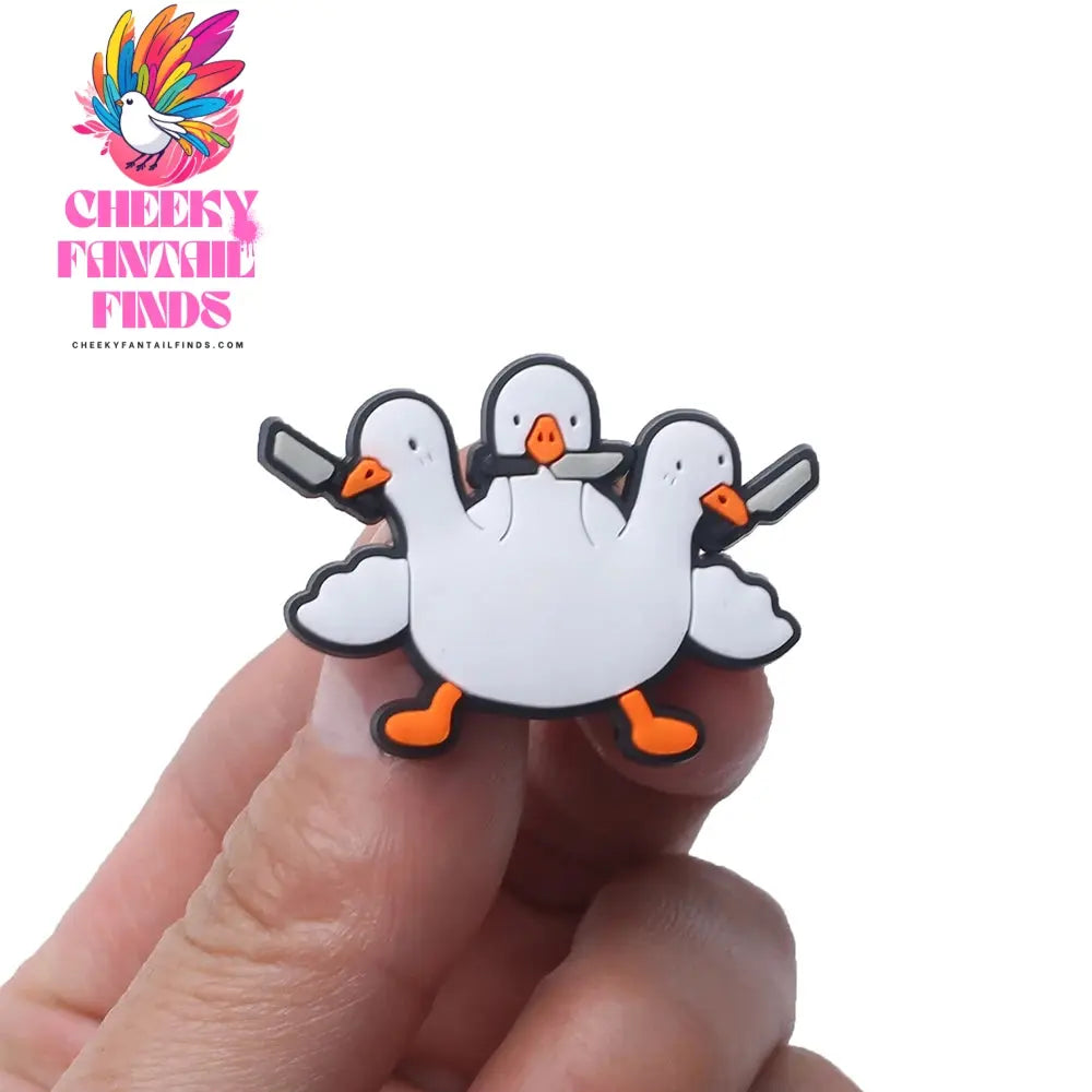 16pcs/set NEW Cute Duck Animals Series for Cartoon Shoe Charms Accessories Fit Shoes/Wristbands Classic Clog Kids Gifts - Cheeky Fantail Finds