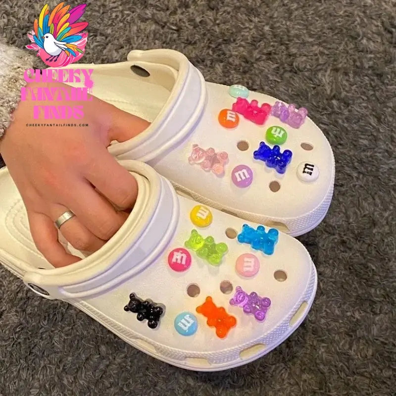 18 Pcs Bear Designer Shoes Charms Set Fit Children Decorations For Hole Shoes Ornaments Women Accessories Pins Wholesale Cheeky Fantail Finds
