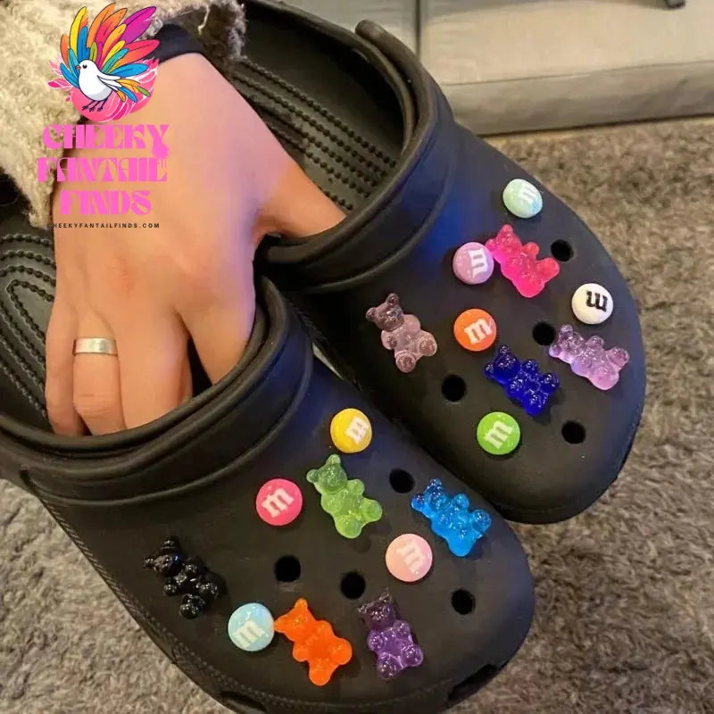 18 Pcs Bear Designer Shoes Charms Set Fit Children Decorations For Hole Shoes Ornaments Women Accessories Pins Wholesale Cheeky Fantail Finds