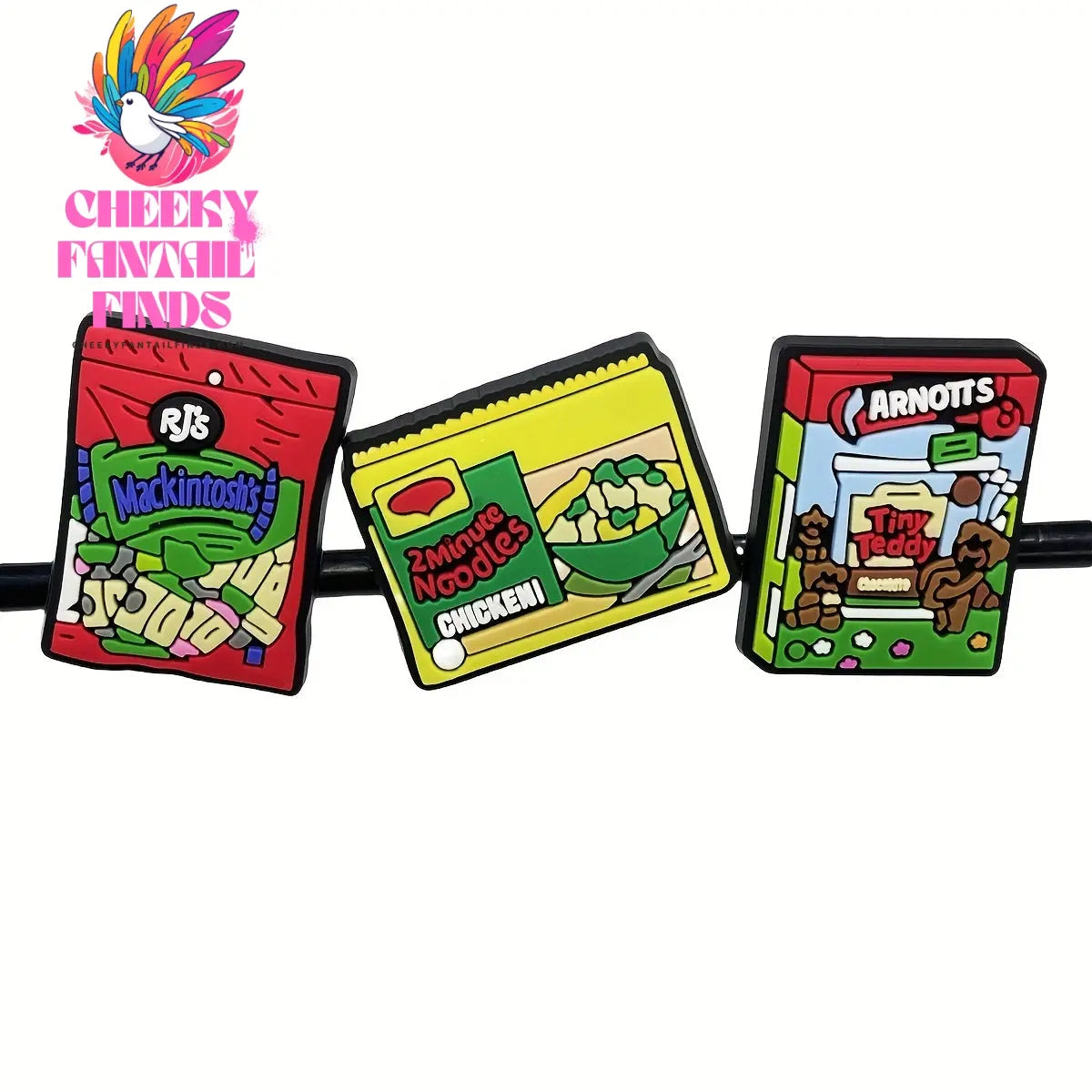 18pcs Fun Cartoon Food Shoe Charms Set - Durable PVC, Easy Install for Shoe & Sandals - Perfect for Party Favors & Christmas Gifts Cheeky Fantail Finds