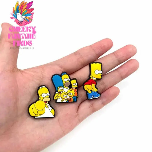18pcs/set CCF Simpson Cartoon Comedy Series for Shoe Charms Accessories for Classic Clog Shoe Decoration Birthday Gifts Cheeky Fantail Finds