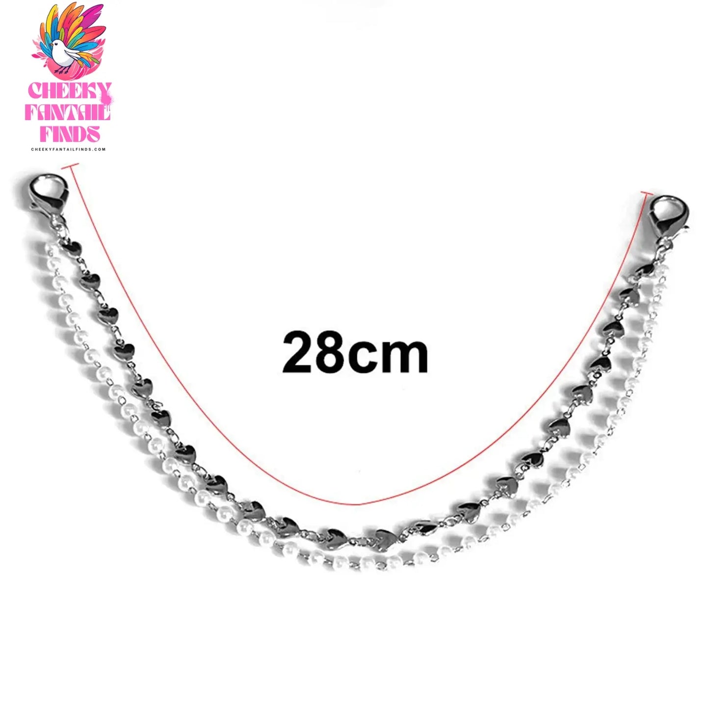 1PCS Charm Tassel Heart Pendant Boot Shoe Chain Sneakers Jewelry For Women Unisex Trendy Sports Shoes Chain Party Jewelry Gift Cheeky Fantail Finds