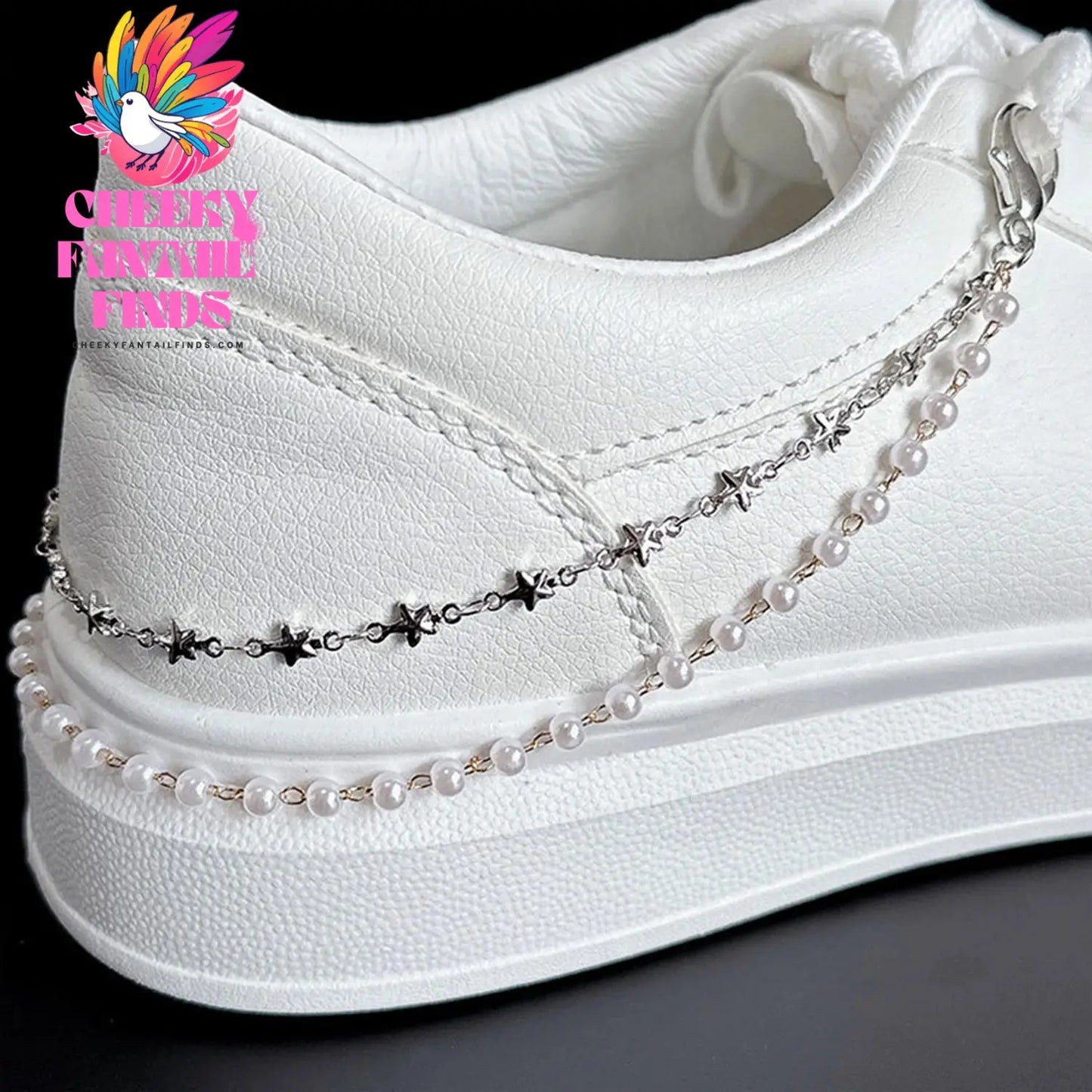 1PCS Charm Tassel Heart Pendant Boot Shoe Chain Sneakers Jewelry For Women Unisex Trendy Sports Shoes Chain Party Jewelry Gift Cheeky Fantail Finds