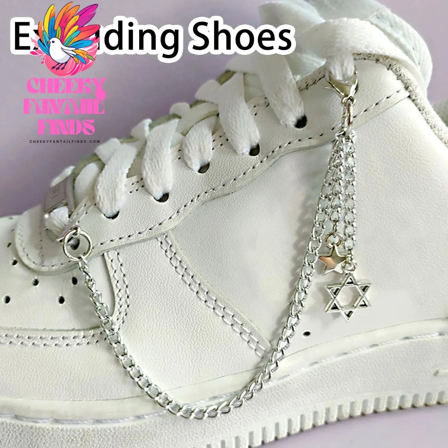 1PCS Charm Tassel Heart Pendant Boot Shoe Chain Sneakers Jewelry For Women Unisex Trendy Sports Shoes Chain Party Jewelry Gift Cheeky Fantail Finds