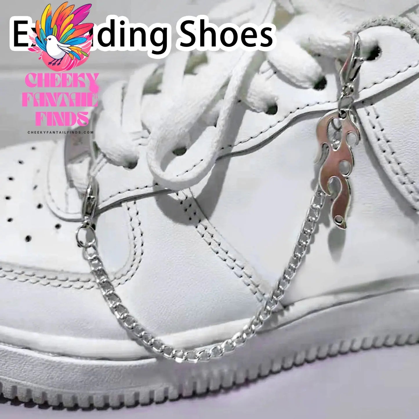 1PCS Charm Tassel Heart Pendant Boot Shoe Chain Sneakers Jewelry For Women Unisex Trendy Sports Shoes Chain Party Jewelry Gift Cheeky Fantail Finds