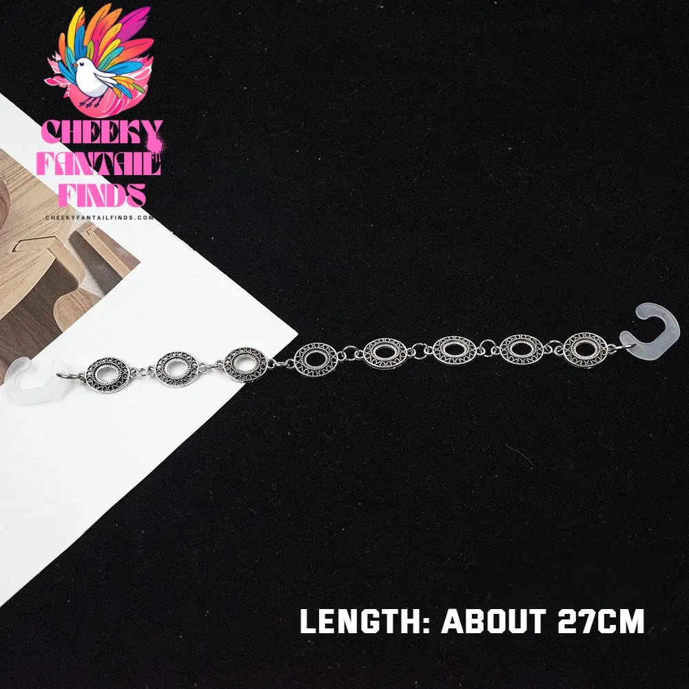1Pcs Hip-hop Metal Sneaker Decoration Punk Fashion High-top Canvas Shoe Chain Dark Style Pin Men Women Slipper Sandal Accessorie Cheeky Fantail Finds