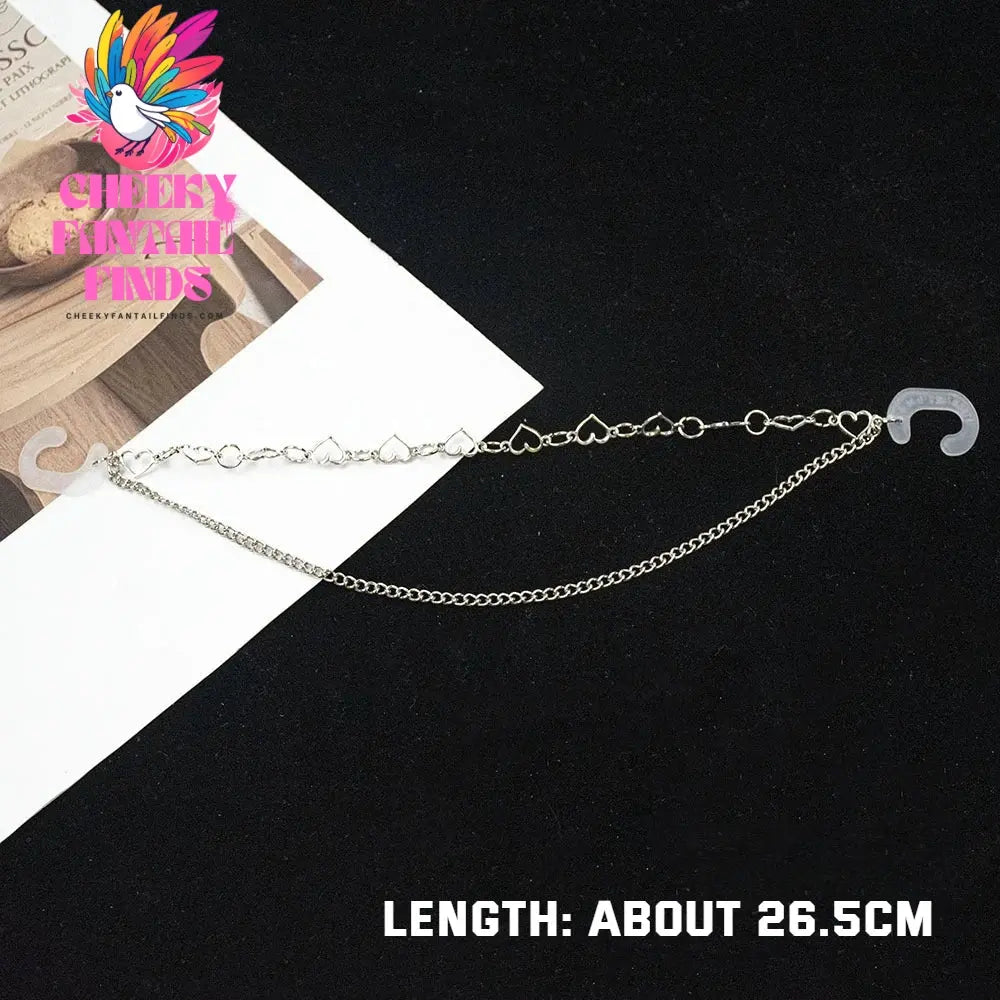 1Pcs Hip-hop Metal Sneaker Decoration Punk Fashion High-top Canvas Shoe Chain Dark Style Pin Men Women Slipper Sandal Accessorie Cheeky Fantail Finds