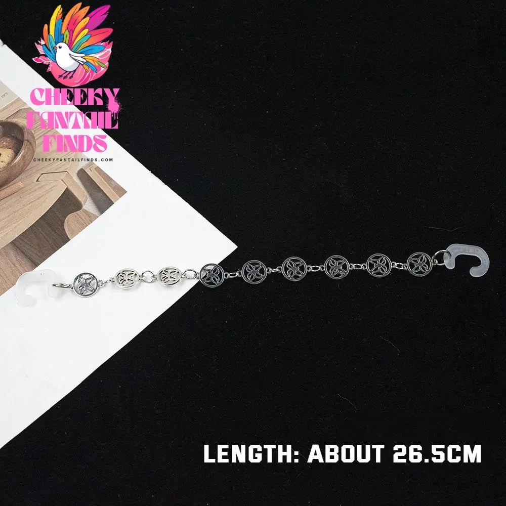 1Pcs Hip-hop Metal Sneaker Decoration Punk Fashion High-top Canvas Shoe Chain Dark Style Pin Men Women Slipper Sandal Accessorie Cheeky Fantail Finds