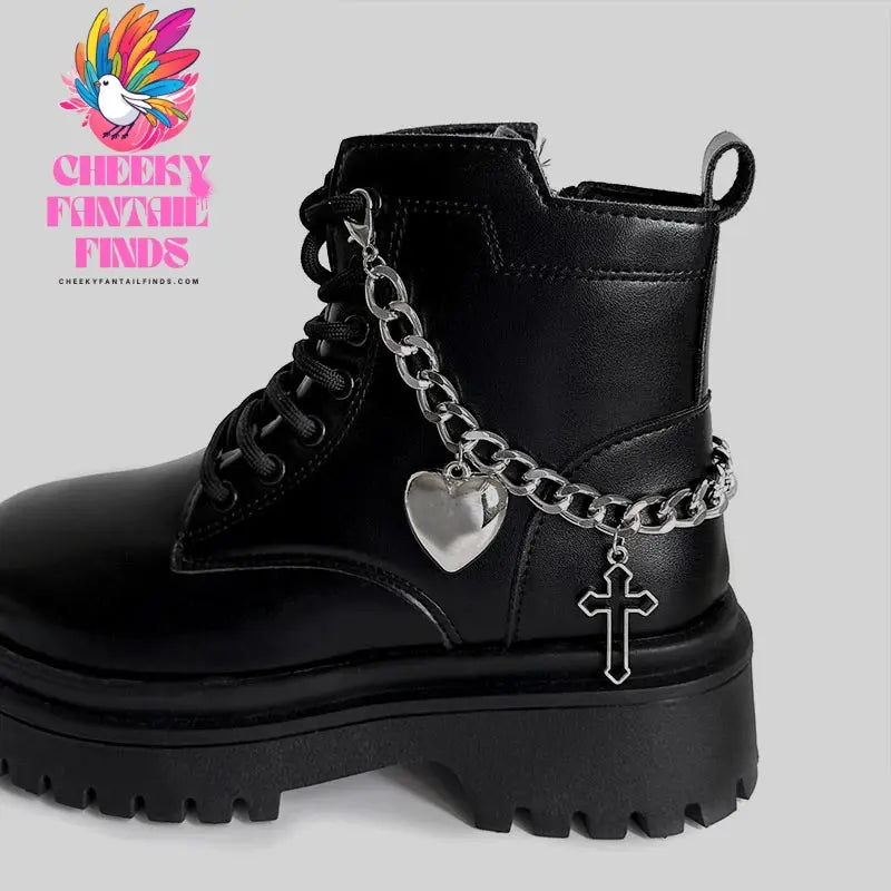 1Pcs Hollow Out Heart Star Charms Shoe Chains Martin Boots Canvas Shoes Buckles Decoration Y2k Shoes Accessories Cheeky Fantail Finds