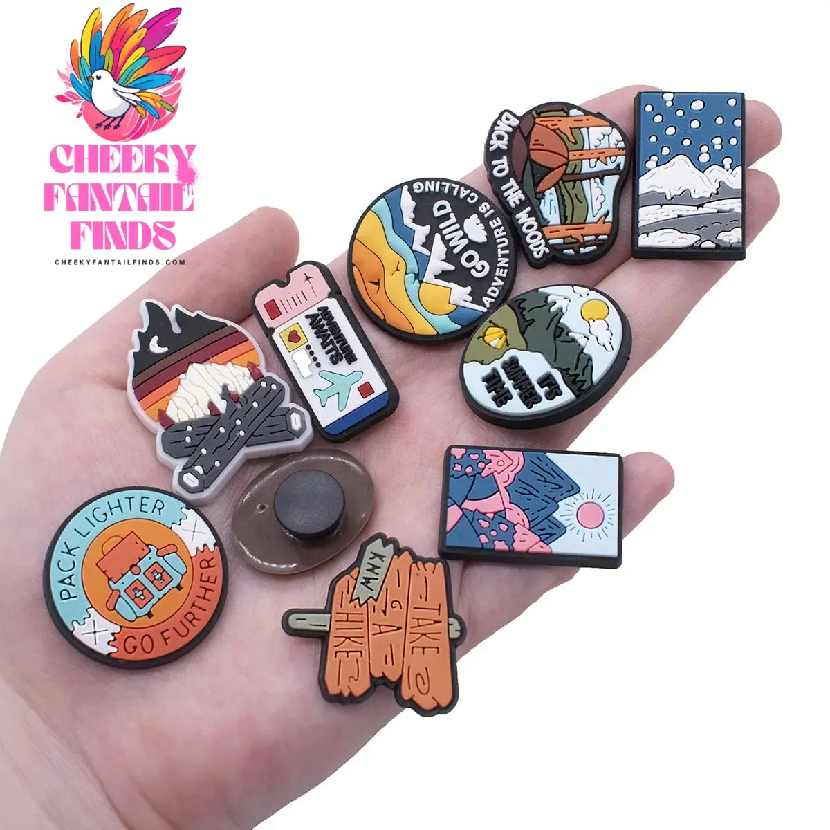 1Pcs PVC Beautiful landscape Shoe Charms for DIY Badge Clogs, Slides, Buckle Kids Adults, hole charms Cheeky Fantail Finds