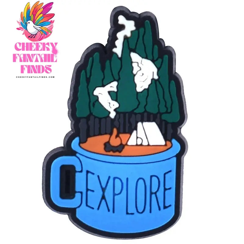1Pcs PVC Beautiful landscape Shoe Charms for DIY Badge Clogs, Slides, Buckle Kids Adults, hole charms Cheeky Fantail Finds