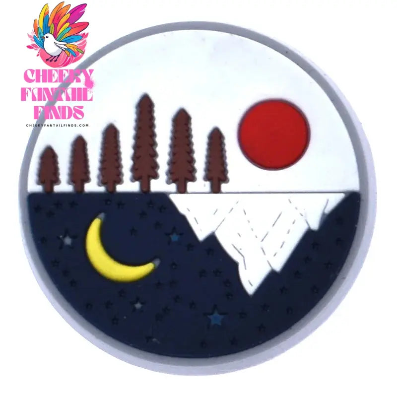 1Pcs PVC Beautiful landscape Shoe Charms for DIY Badge Clogs, Slides, Buckle Kids Adults, hole charms Cheeky Fantail Finds