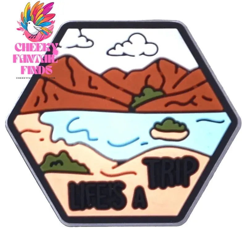 1Pcs PVC Beautiful landscape Shoe Charms for DIY Badge Clogs, Slides, Buckle Kids Adults, hole charms Cheeky Fantail Finds