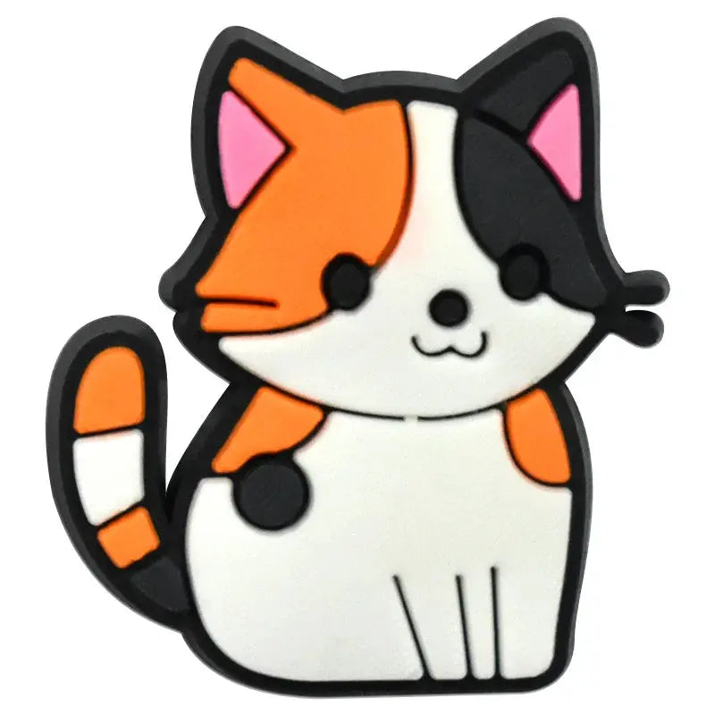 1Pcs PVC Cute Cats Shoes Charms for Shoe DIY Badge Clogs Buckle Kids Pins Decoration Jeans Shoe Accessories Cheeky Fantail Finds