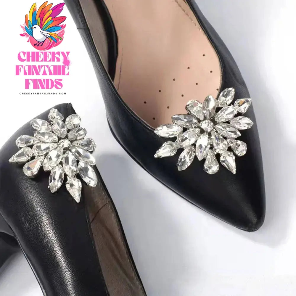 1Pcs Wedding DIY Detachable Charm Buckle Bridal Crystal Shoes Accessory Decoration Clip Women High Heel Rhinestone Shoe Buckles Cheeky Fantail Finds