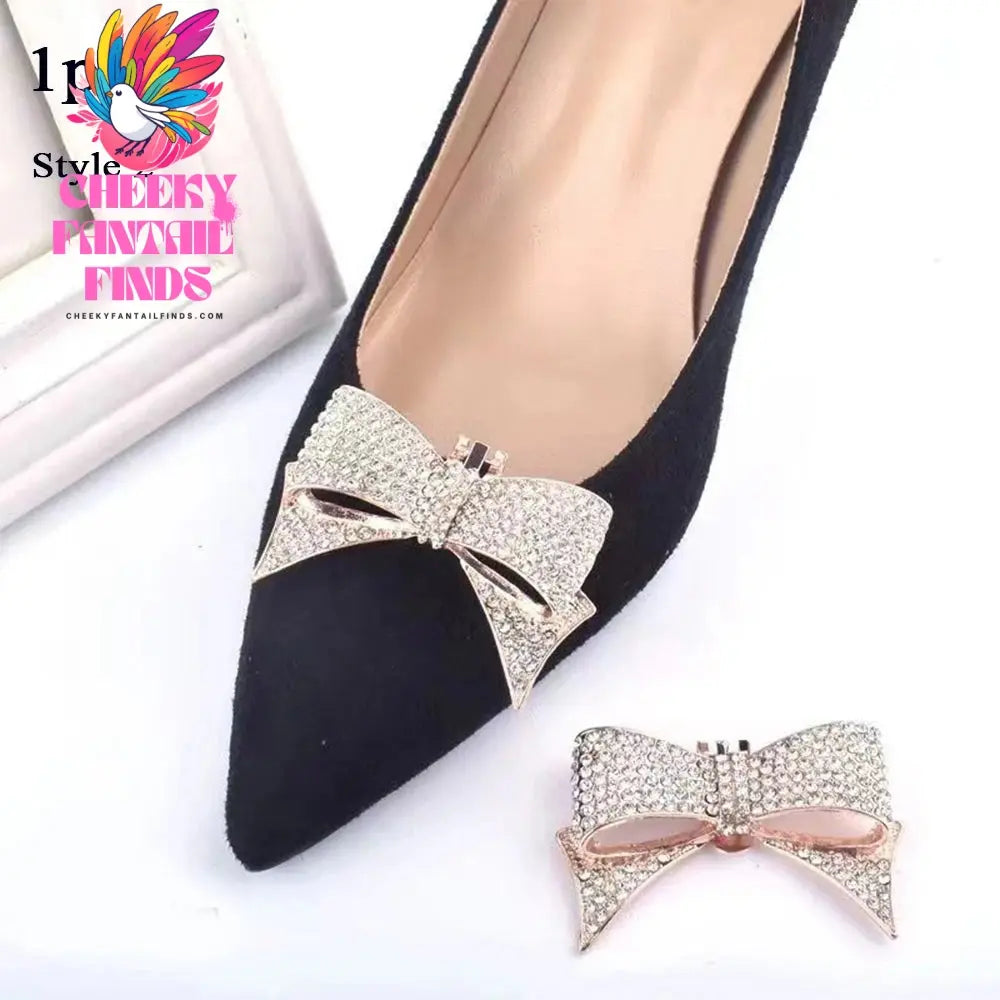 1Pcs Wedding DIY Detachable Charm Buckle Bridal Crystal Shoes Accessory Decoration Clip Women High Heel Rhinestone Shoe Buckles Cheeky Fantail Finds
