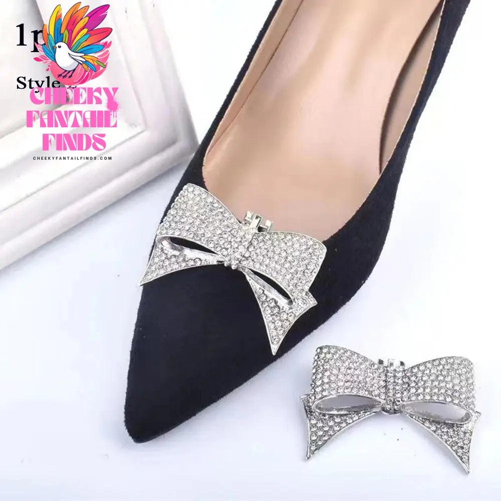 1Pcs Wedding DIY Detachable Charm Buckle Bridal Crystal Shoes Accessory Decoration Clip Women High Heel Rhinestone Shoe Buckles Cheeky Fantail Finds