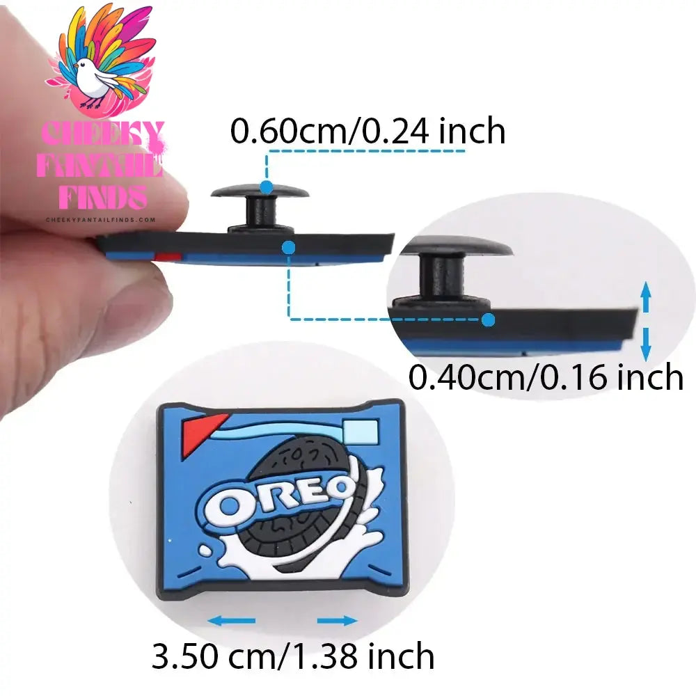 1Pcs Yummy Cookie Fried Chicken Chocolate Bar Candy Children Pvc Shoe Buckle Charms Clog Accessories Fit Women Sandals - Cheeky Fantail Finds
