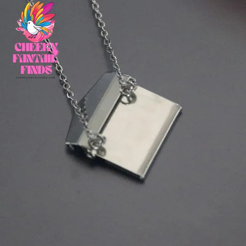 1pc Tiny Handbag Shape Photo Frame Stainless Steel Charms Floating Envelope Locket Necklaces Women Men Lover Memorial Jewelry Cheeky Fantail Finds