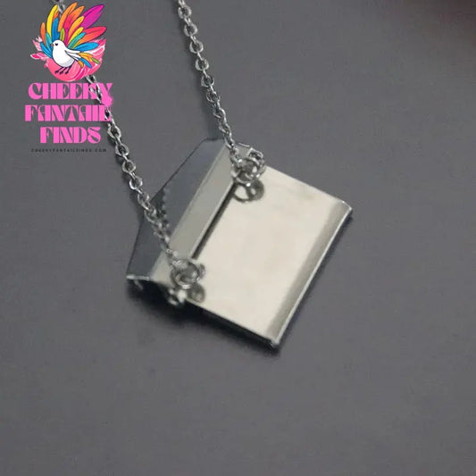 1pc Tiny Handbag Shape Photo Frame Stainless Steel Charms Floating Envelope Locket Necklaces Women Men Lover Memorial Jewelry Cheeky Fantail Finds