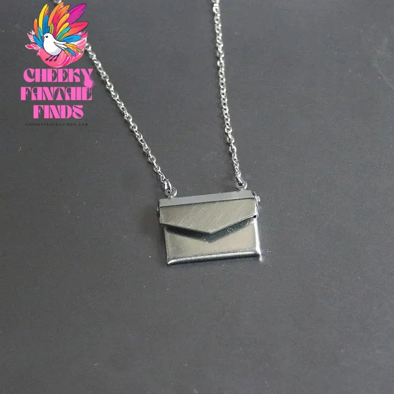 1pc Tiny Handbag Shape Photo Frame Stainless Steel Charms Floating Envelope Locket Necklaces Women Men Lover Memorial Jewelry Cheeky Fantail Finds