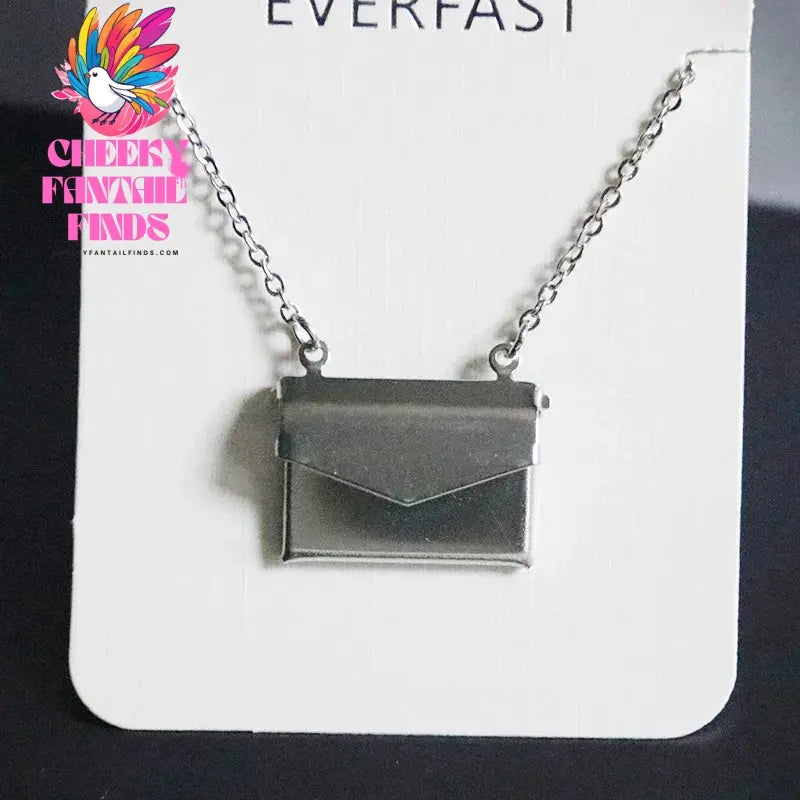 1pc Tiny Handbag Shape Photo Frame Stainless Steel Charms Floating Envelope Locket Necklaces Women Men Lover Memorial Jewelry Cheeky Fantail Finds