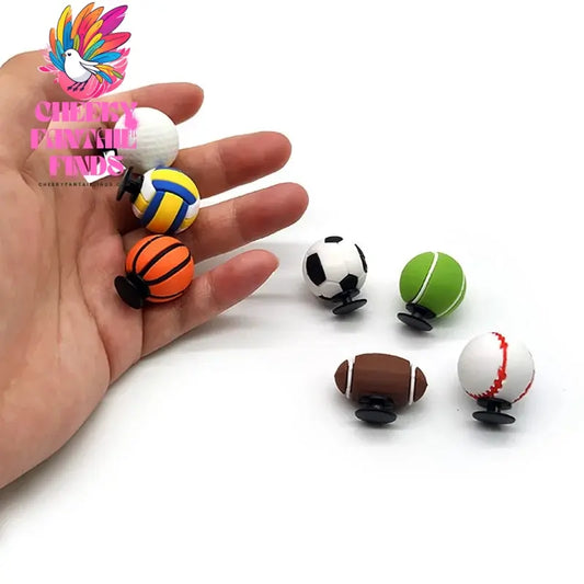 1pcs 3D Balls Shoe Charms Accessories Sneakers Shoe Decorations Pins for Clog Woman Men Football Clips Jeans Cheeky Fantail Finds